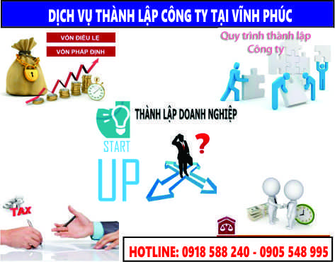 Dịch vụ thành lập công ty tại Vĩnh Yên