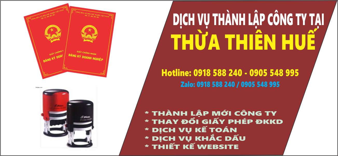 Dịch Vụ Thành Lập Công Ty Tại Thừa Thiên Huế