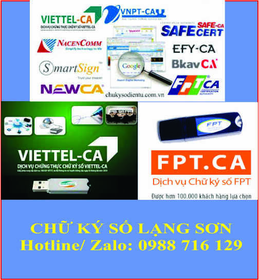 Dịch Vụ Chữ Ký Số Tại Lạng Sơn