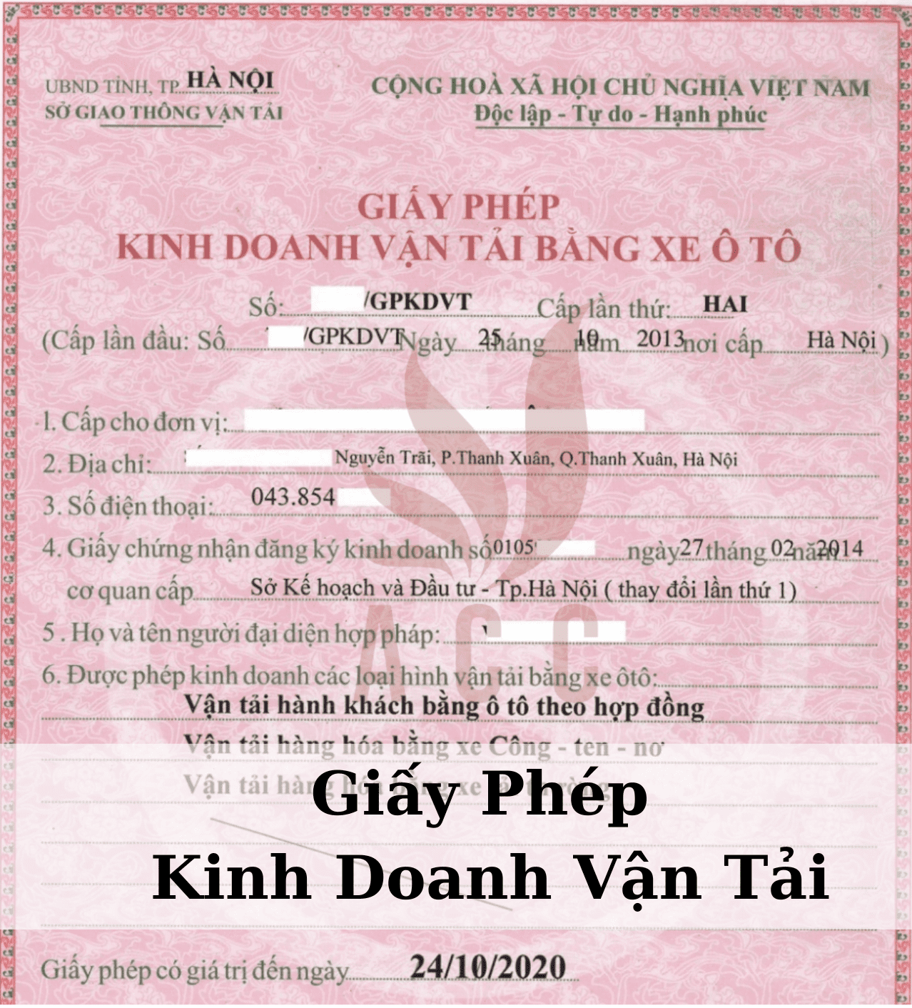 Dịch vụ xin giấy ph&eacute;p kinh doanh vận tải tại Bạc Li&ecirc;u